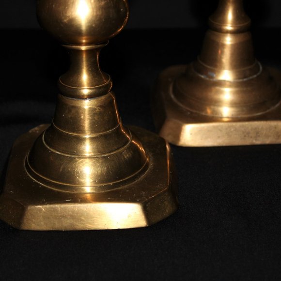 Pair of Vintage Brass Candlesticks | Candle Holders - Picture 3 of 5